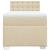 Pat box spring cu saltea, crem, 90x190 cm, textil GartenMobel Dekor