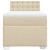 Pat box spring cu saltea, crem, 100x200 cm, textil GartenMobel Dekor