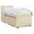 Pat box spring cu saltea, crem, 100x200 cm, textil GartenMobel Dekor