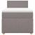 Pat box spring cu saltea, gri taupe, 80x200 cm, textil GartenMobel Dekor