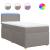 Pat box spring cu saltea, gri taupe, 80x200 cm, textil GartenMobel Dekor