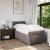 Pat box spring cu saltea, gri taupe, 80x200 cm, textil GartenMobel Dekor