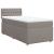 Pat box spring cu saltea, gri taupe, 80x200 cm, textil GartenMobel Dekor