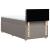 Pat box spring cu saltea, gri taupe, 80x200 cm, textil GartenMobel Dekor
