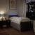 Pat box spring cu saltea, gri taupe, 90x190 cm, textil GartenMobel Dekor