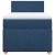 Pat box spring cu saltea, albastru, 100x200 cm, textil GartenMobel Dekor