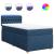 Pat box spring cu saltea, albastru, 100x200 cm, textil GartenMobel Dekor