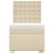 Pat box spring cu saltea, crem, 90x190 cm, textil GartenMobel Dekor