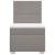 Pat box spring cu saltea, gri taupe, 100x200 cm, textil GartenMobel Dekor