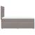 Pat box spring cu saltea, gri taupe, 90x190 cm, textil GartenMobel Dekor