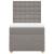 Pat box spring cu saltea, gri taupe, 90x190 cm, textil GartenMobel Dekor