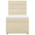 Pat box spring cu saltea, crem, 100x200 cm, textil GartenMobel Dekor