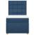 Pat box spring cu saltea, albastru, 100x200 cm, textil GartenMobel Dekor