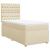 Pat box spring cu saltea, crem, 100x200 cm, textil GartenMobel Dekor