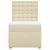 Pat box spring cu saltea, crem, 100x200 cm, textil GartenMobel Dekor