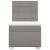 Pat box spring cu saltea, gri taupe, 100x200 cm, textil GartenMobel Dekor