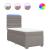 Pat box spring cu saltea, gri taupe, 100x200 cm, textil GartenMobel Dekor