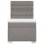 Pat box spring cu saltea, gri taupe, 100x200 cm, textil GartenMobel Dekor