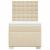 Pat box spring cu saltea, crem, 100x200 cm, textil GartenMobel Dekor