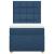 Pat box spring cu saltea, albastru, 100x200 cm, textil GartenMobel Dekor