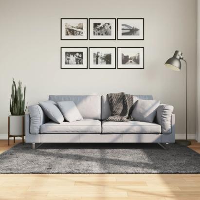 Covor HUARTE, fir scurt, moale și lavabil, antracit, 140x200 cm GartenMobel Dekor