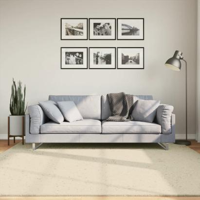 Covor HUARTE, fir scurt, moale și lavabil, crem, 200x200 cm GartenMobel Dekor