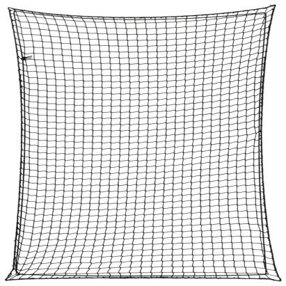 Plasă de remorcă cu funie elastică, negru, 3x3 m, PP GartenMobel Dekor