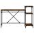 Birou cu rafturi stejar fumuriu 135x50x90 cm lemn compozit/fier GartenMobel Dekor