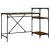 Birou cu rafturi stejar fumuriu 135x50x90 cm lemn compozit/fier GartenMobel Dekor