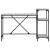 Birou cu rafturi, gri sonoma, 135x50x90 cm, lemn compozit/fier GartenMobel Dekor