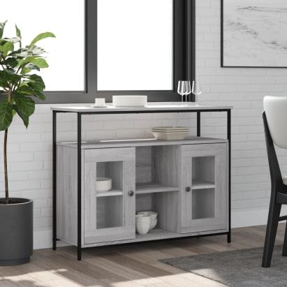 Servantă, gri sonoma, 100x35x80 cm, lemn compozit GartenMobel Dekor