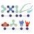Clixo® joc magnetic de construit - Animalute marine ( 24 piese) PlayLearn Toys