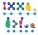 Clixo® joc magnetic de construit - Modele cu rotite (72 piese) PlayLearn Toys