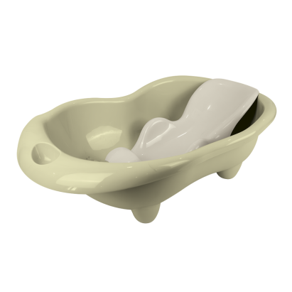 Cadita cu suport anatomic Hippo - Verde Eco PlayLearn Toys