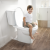Reductor toaleta antiderapant cu spatar - Gri PlayLearn Toys