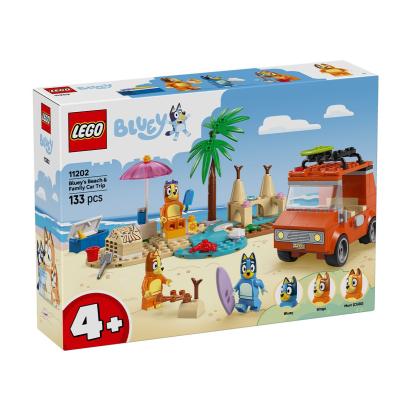 LEGO BLUEY CALATORIA FAMILIEI LUI BLUE CU MASINA LA PLAJA 11202 SuperHeroes ToysZone