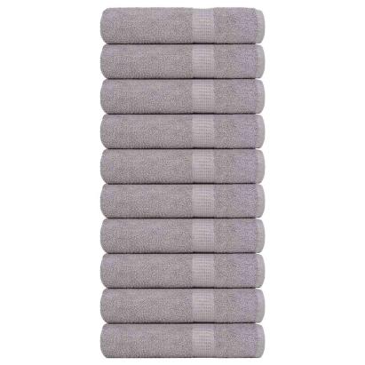 Prosoape de duș 10 buc Gri 70x140 cm 360 g/m² 100% bumbac GartenMobel Dekor