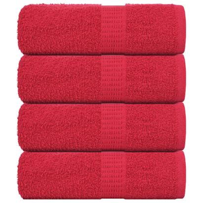 Prosoape pentru oaspeți 4 buc Roșu 30x50cm 360 g/m² 100% bumbac GartenMobel Dekor