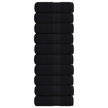 Prosoape de baie 10 buc. FROGN Negru 30x30 cm 100% bumbac GartenMobel Dekor