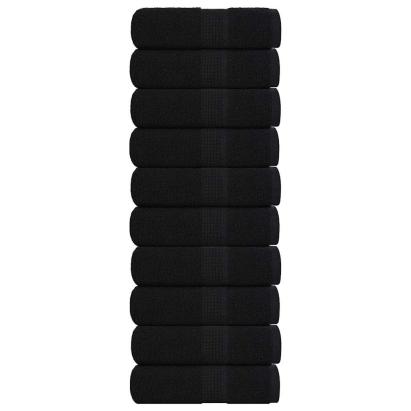 Prosoape pentru oaspeți 10 buc Negru 360 g/m² 100% bumbac GartenMobel Dekor