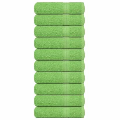 Prosoape de mână 10 buc Verde măr 50x100cm 360 g/m² 100% bumbac GartenMobel Dekor