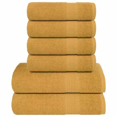 Set prosoape 6 piese Aur 360 g/m² 100% bumbac GartenMobel Dekor