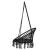 Hamac brazilian, tip scaun, Springos, negru, max 150kg, 79x80x120 cm GartenVIP DiyLine