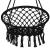 Hamac brazilian, tip scaun, Springos, negru, max 150kg, 79x80x120 cm GartenVIP DiyLine
