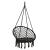 Hamac brazilian, tip scaun, Springos, negru, max 150kg, 79x80x120 cm GartenVIP DiyLine