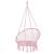 Hamac brazilian, tip scaun, Springos, roz, max 150kg, 79x80x120 cm GartenVIP DiyLine