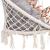 Hamac brazilian, tip scaun, Springos, cu perna, crem si gri, max 150 kg, 79x80x120 cm GartenVIP DiyLine