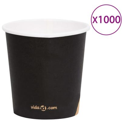 Pahare de cafea de hârtie, 1000 buc., negru, 120 ml
