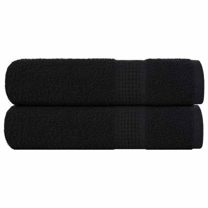 Prosoape de mână 2 buc Negru 50x100 cm 360 g/m² 100% bumbac GartenMobel Dekor
