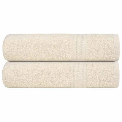Prosoape de mână 2 buc cremă 50x100 cm 360 g/m² 100% bumbac GartenMobel Dekor